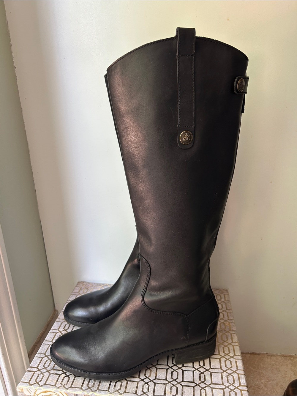 Sam Edelman Penny Leather Riding Boots Women's size 7.5